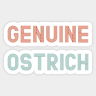 Genuine Ostrich Sticker